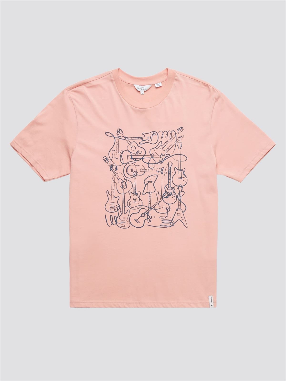 Camiseta Ben Sherman 0071378 501 music madness light pink - Imagen 4