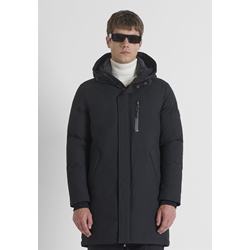 Abrigo ANTONY MORATO MMCO01033 FA600287 9000 Long Coat Regular Fit Negro - Imagen 1
