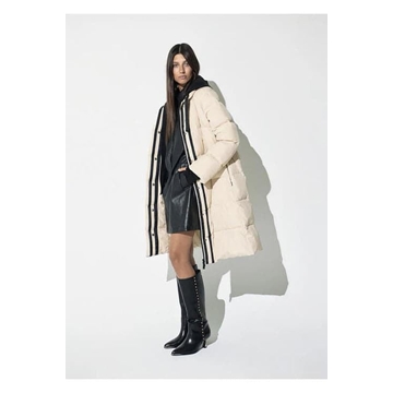 Anorak Lola Casademunt Largo con Capucha Crudo LF2601011 001 - Imagen 1