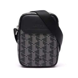 Bandolera Lacoste Vertical Camera Bag Monogram Noir NH4410LX H45 - Imagen 1