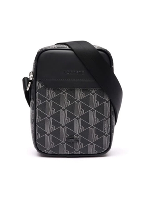 Bandolera Lacoste Vertical Camera Bag Monogram Noir NH4410LX H45 - Imagen 1