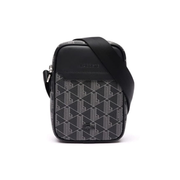 Bandolera Lacoste Vertical Camera Bag Monogram Noir NH4410LX H45 - Imagen 1
