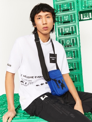 Bandolera Lacoste x Minecraft NH3746MK J93 azul - Imagen 1