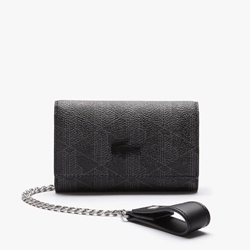 Billetera LACOSTE NH3655LX  en lona con cierre de broche y monograma - Imagen 1