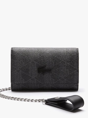 Billetera LACOSTE NH3655LX  en lona con cierre de broche y monograma - Imagen 1