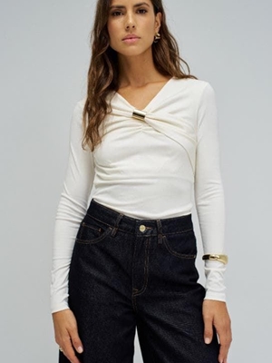 Blusa SALSA 21011057 001 White - Imagen 1