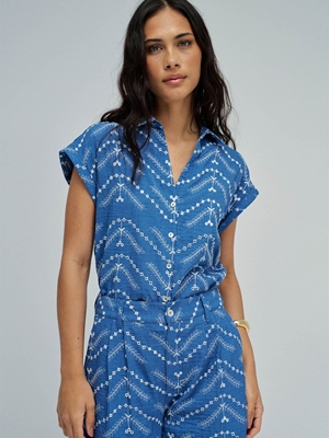 Blusa Salsa Jeans Blue 21010869 852 - Imagen 2