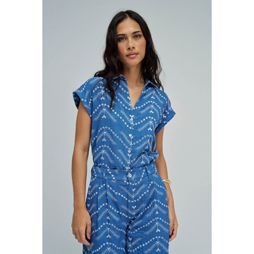 Blusa Salsa Jeans Blue 21010869 852 - Imagen 2