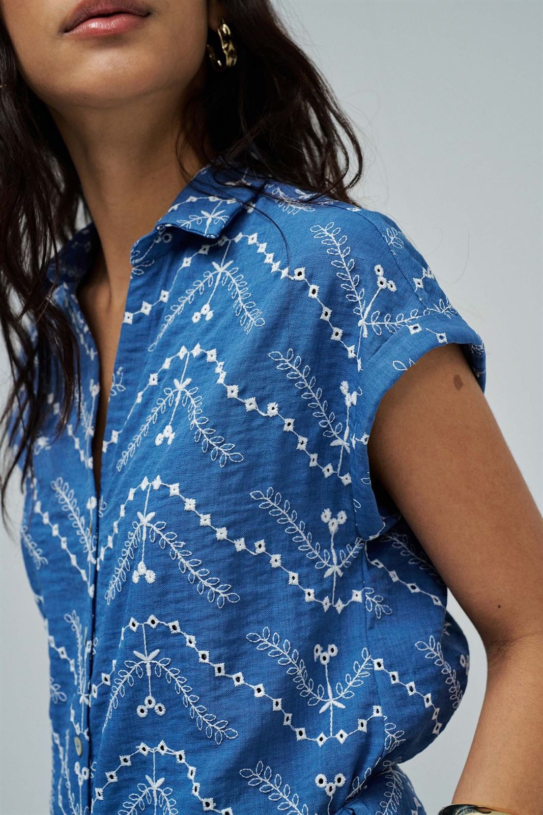 Blusa Salsa Jeans Blue 21010869 852 - Imagen 3