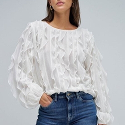 Blusa Salsa Jeans White 21010496 010 - Imagen 1