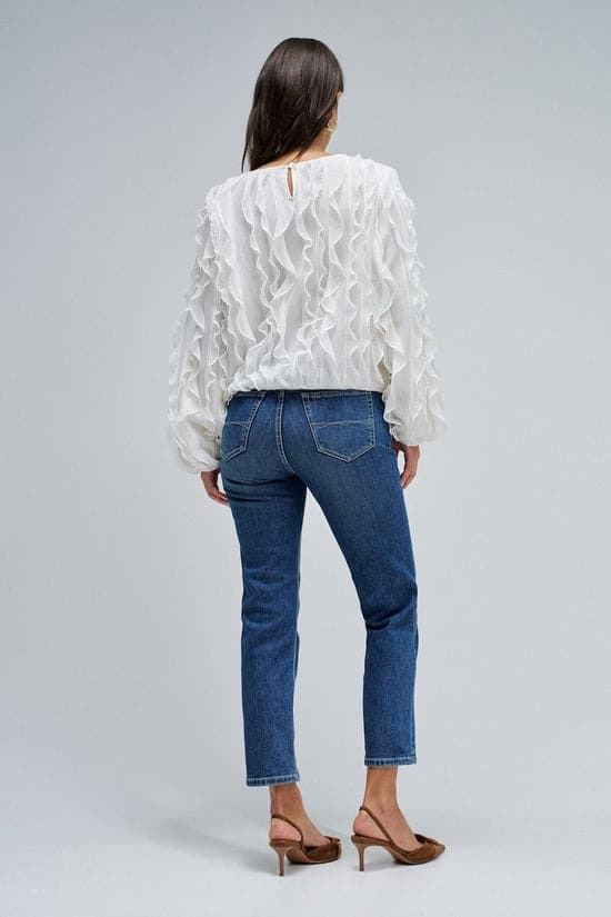 Blusa Salsa Jeans White 21010496 010 - Imagen 3