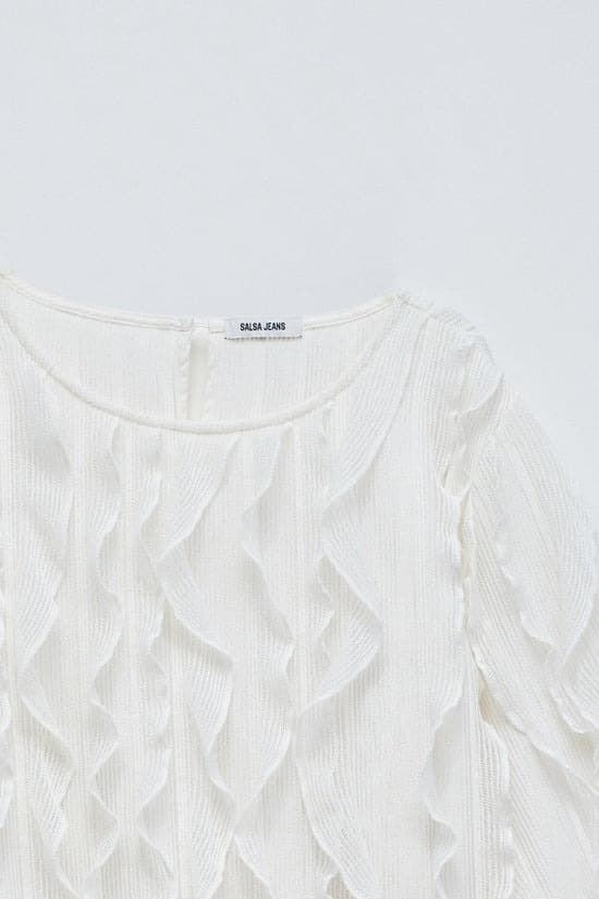 Blusa Salsa Jeans White 21010496 010 - Imagen 4