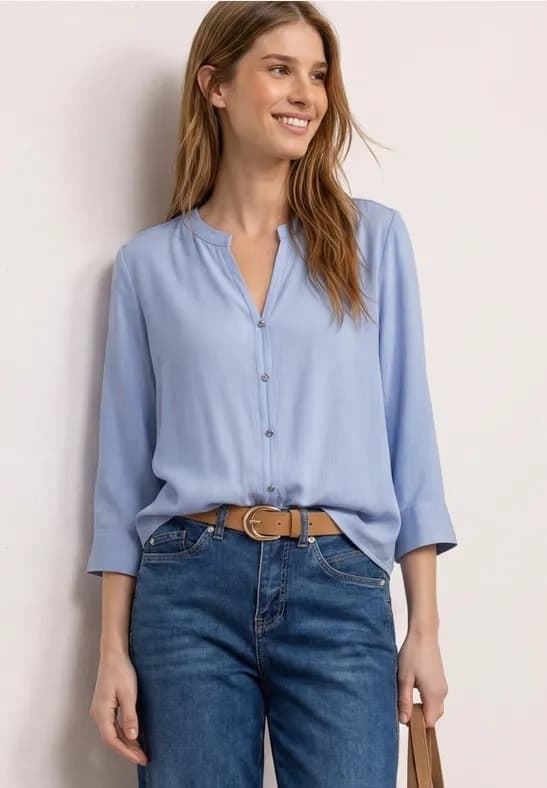 Blusa Street One Splitneck Blue 346641 17501 - Imagen 2
