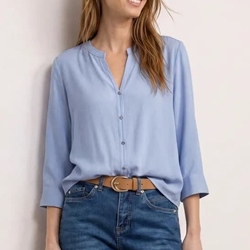 Blusa Street One Splitneck Blue 346641 17501 - Imagen 2