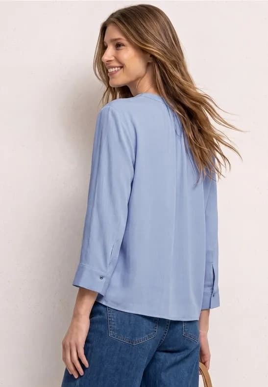 Blusa Street One Splitneck Blue 346641 17501 - Imagen 3