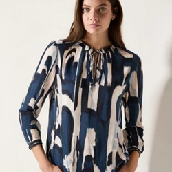 Blusa Street One Tunic blouse w tape 345891 36857 Tide Blue - Imagen 1