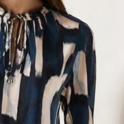 Blusa Street One Tunic blouse w tape 345891 36857 Tide Blue - Imagen 2