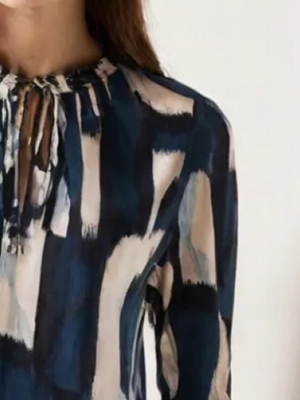 Blusa Street One Tunic blouse w tape 345891 36857 Tide Blue - Imagen 2