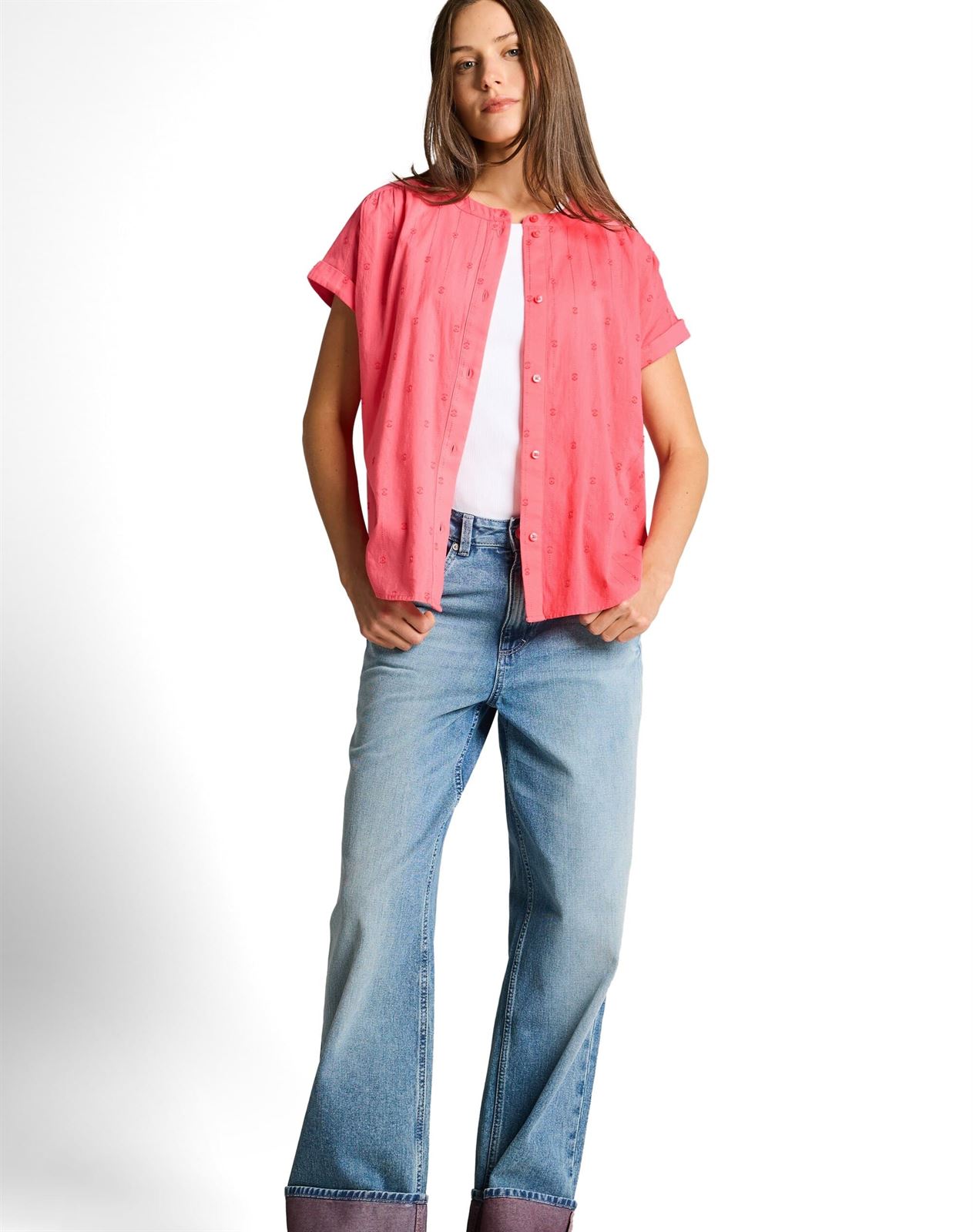 Blusa Tom Tailor One With Dobby 1049807 40029 - Imagen 3