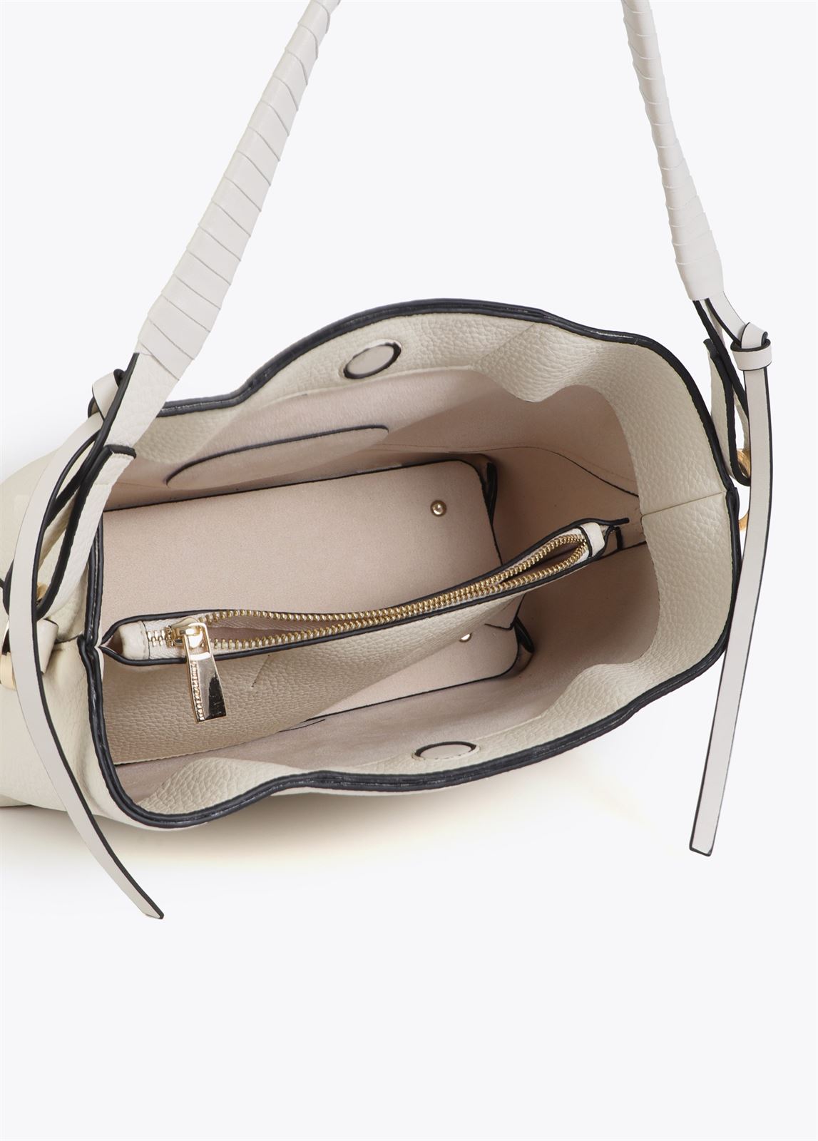 Bolso Bandolera Efecto Piel Crudo Lola Casademunt KS2604009 - Imagen 5