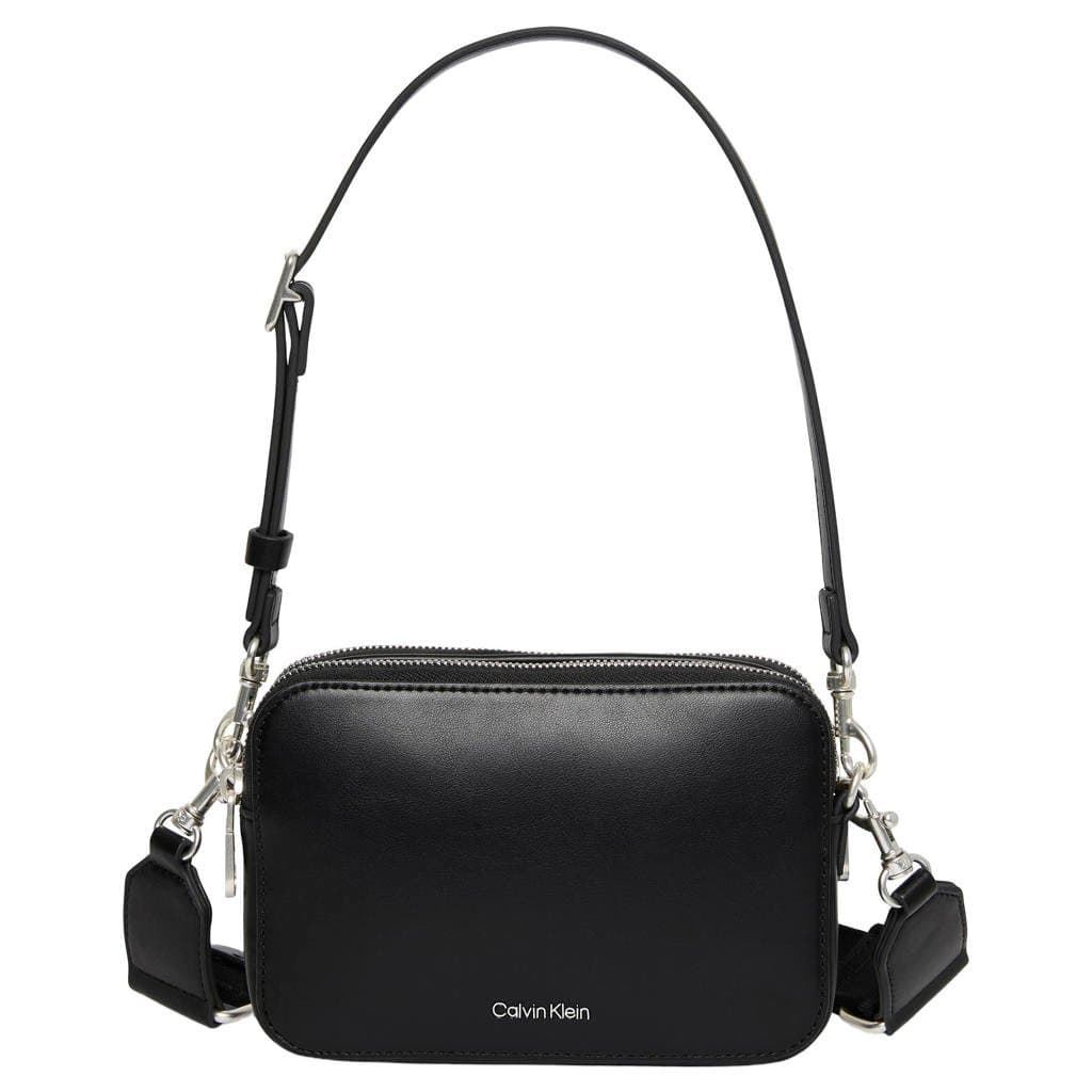 Bolso Calvin Klein LV04F1125G 3L2 WEBBING DOUBLE STRAP ck black//shiny nickel - Imagen 1