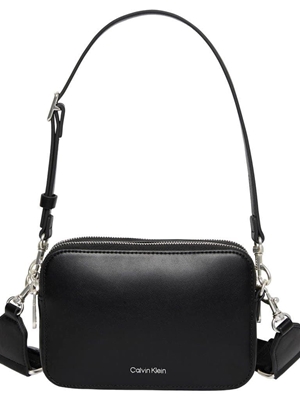 Bolso Calvin Klein LV04F1125G 3L2 WEBBING DOUBLE STRAP ck black//shiny nickel - Imagen 1