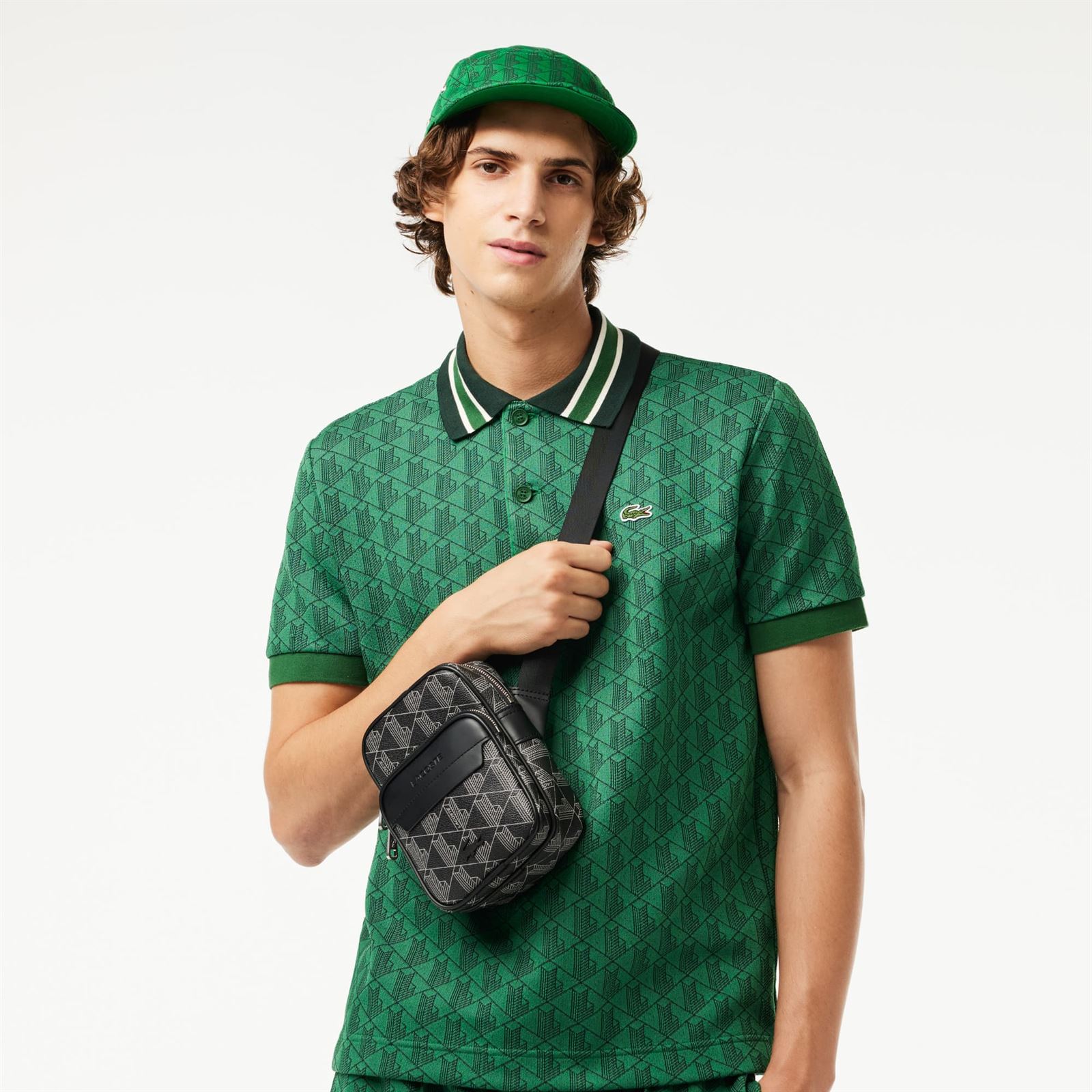 Bolso Lacoste NH4409LX H45 monogram noir - Imagen 5