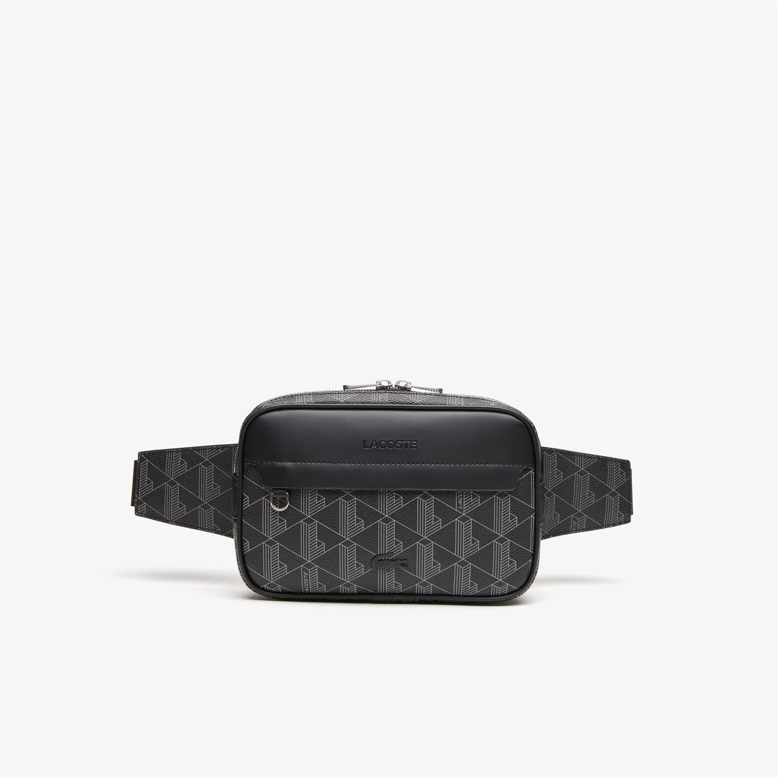Bolso Lacoste waist bag NH4004LX H45 monogram noir gris - Imagen 1