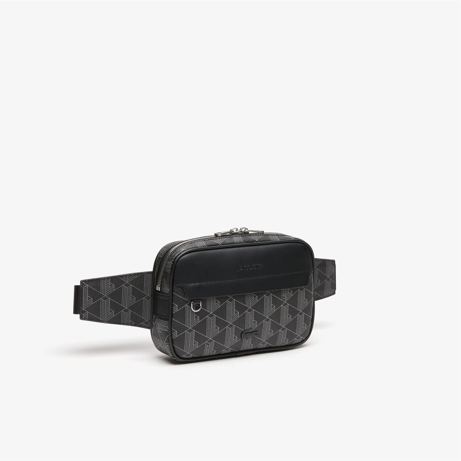 Bolso Lacoste waist bag NH4004LX H45 monogram noir gris - Imagen 3