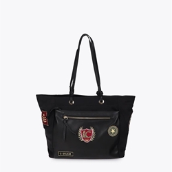 Bolso Nylon con parches Lola Casademunt Black LF2604077 - Imagen 1