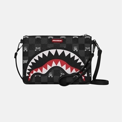 Bolso SPRAYGROUND 910B8915NSZ Gray Peeking Character Check Crossover Clutch - Imagen 1