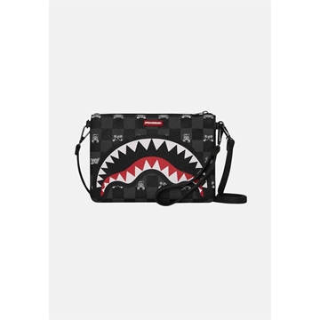Bolso SPRAYGROUND 910B8915NSZ Gray Peeking Character Check Crossover Clutch - Imagen 1