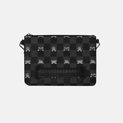 Bolso SPRAYGROUND 910B8915NSZ Gray Peeking Character Check Crossover Clutch - Imagen 2