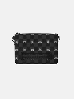 Bolso SPRAYGROUND 910B8915NSZ Gray Peeking Character Check Crossover Clutch - Imagen 2