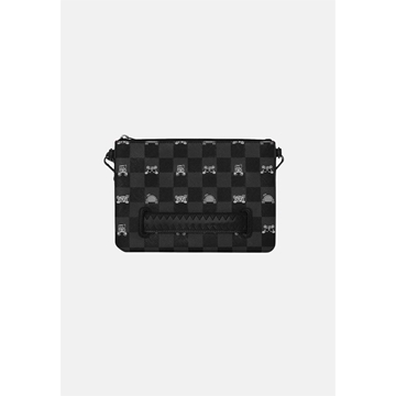 Bolso SPRAYGROUND 910B8915NSZ Gray Peeking Character Check Crossover Clutch - Imagen 2