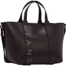 Bolso Tommy Jeans AW0AW17049 BDS negro - Imagen 2