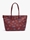 Bolso tote de mujer LACOSTE L.12.12 de lona revestida con estampado de cocodrilos NF3517CX H29 rojo - Imagen 1