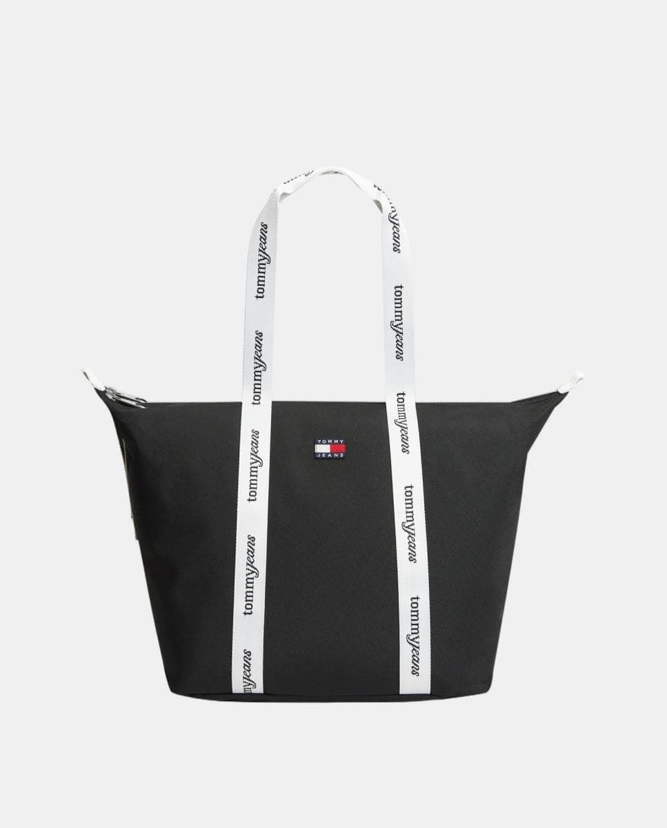 Bolso tote TOMMY JEANS AW0AW18461 BDS negro - Imagen 1