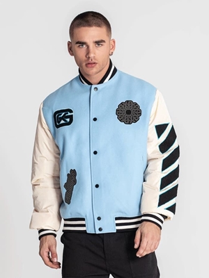 Bomber Gianni Kavanagh GKM006326 Blue Patches Bomber Jacket - Imagen 1