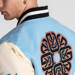 Bomber Gianni Kavanagh GKM006326 Blue Patches Bomber Jacket - Imagen 2