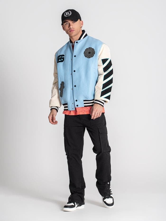 Bomber Gianni Kavanagh GKM006326 Blue Patches Bomber Jacket - Imagen 7