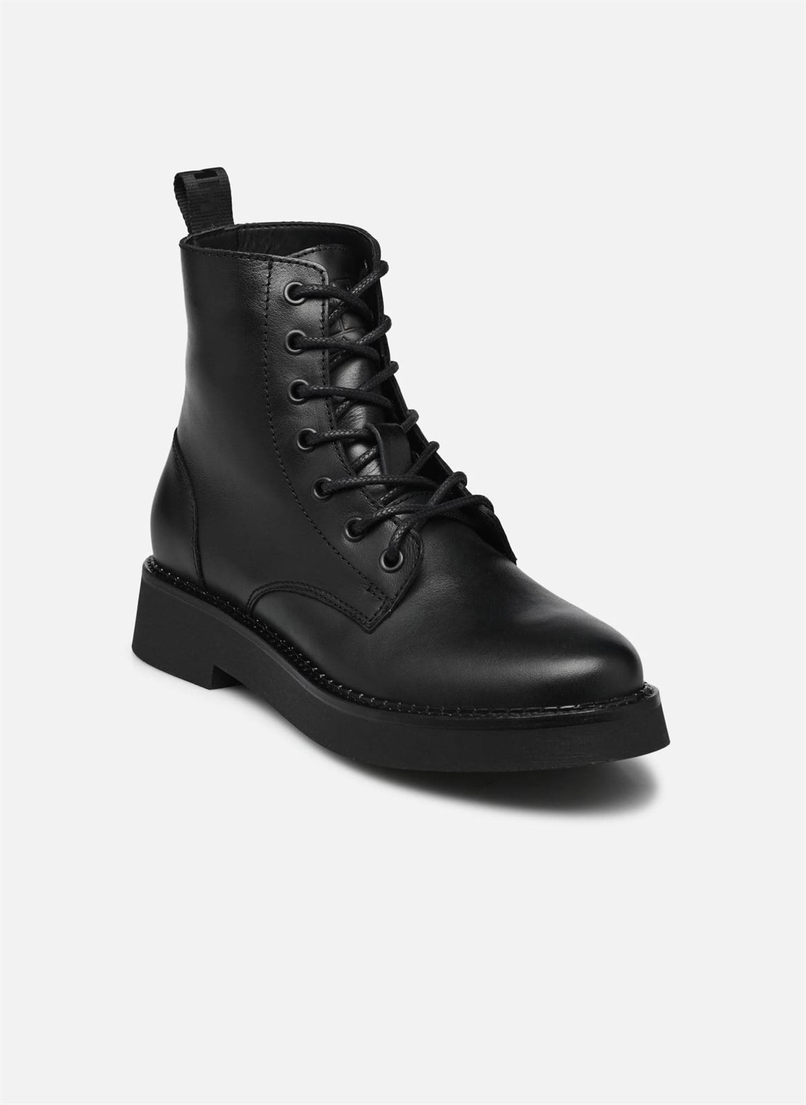 Botas Tommy Jeans TJW LACE UP FLAT BOOT black EN0EN02310 - Imagen 1