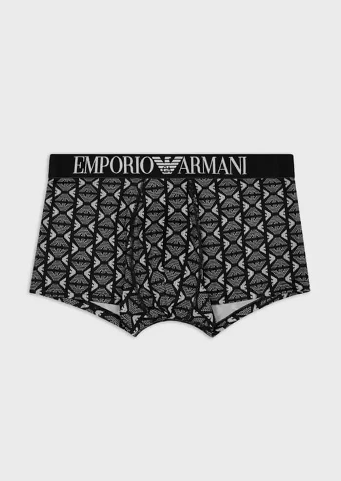 Boxer Emporio Armani 111290 3R535 06121 aquile nero/bianco - Imagen 1