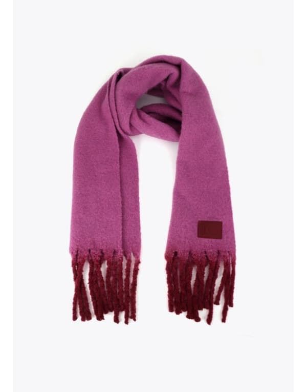 Bufanda Lola Casademunt con flecos Rosa-Lila LF2607012 228 - Imagen 4