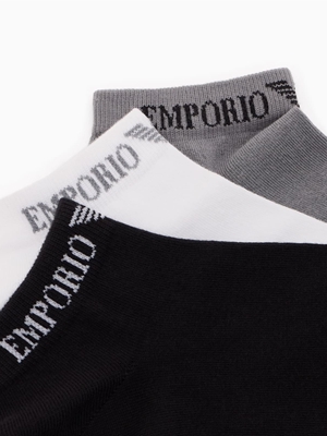 Calcetines Emporio Armani EM000550 AF12276 MC287 black/white - Imagen 2