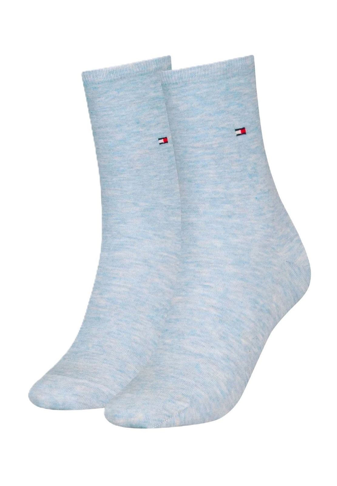 Calcetines Mujer Tommy Hilfiger Pack 2 Blue Melange 371221 106801/802 - Imagen 1