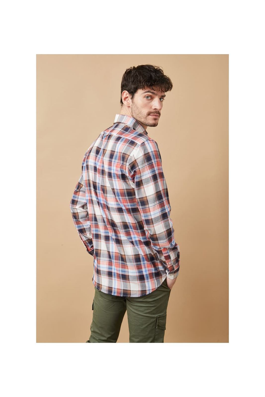 Camisa Altonadock 105303 azul/rojo - Imagen 2