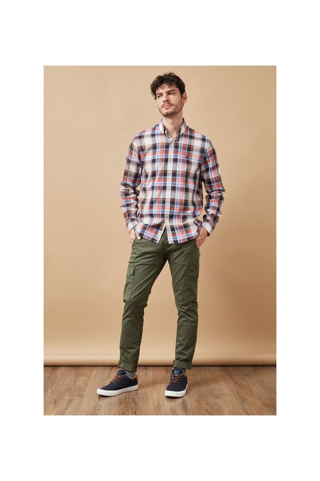 Camisa Altonadock 105303 azul/rojo - Imagen 3