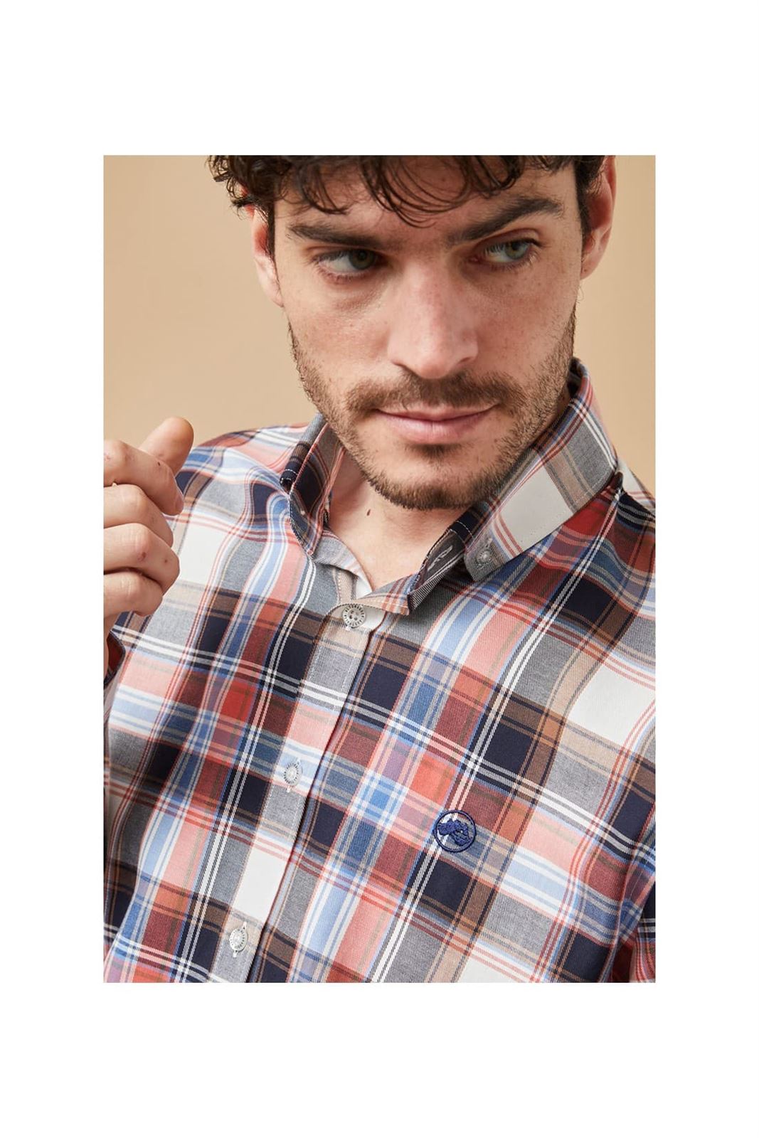 Camisa Altonadock 105303 azul/rojo - Imagen 4