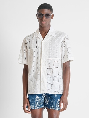 Camisa Antony Morato Dover Crema MMSS00208 FA440075 1011 - Imagen 2